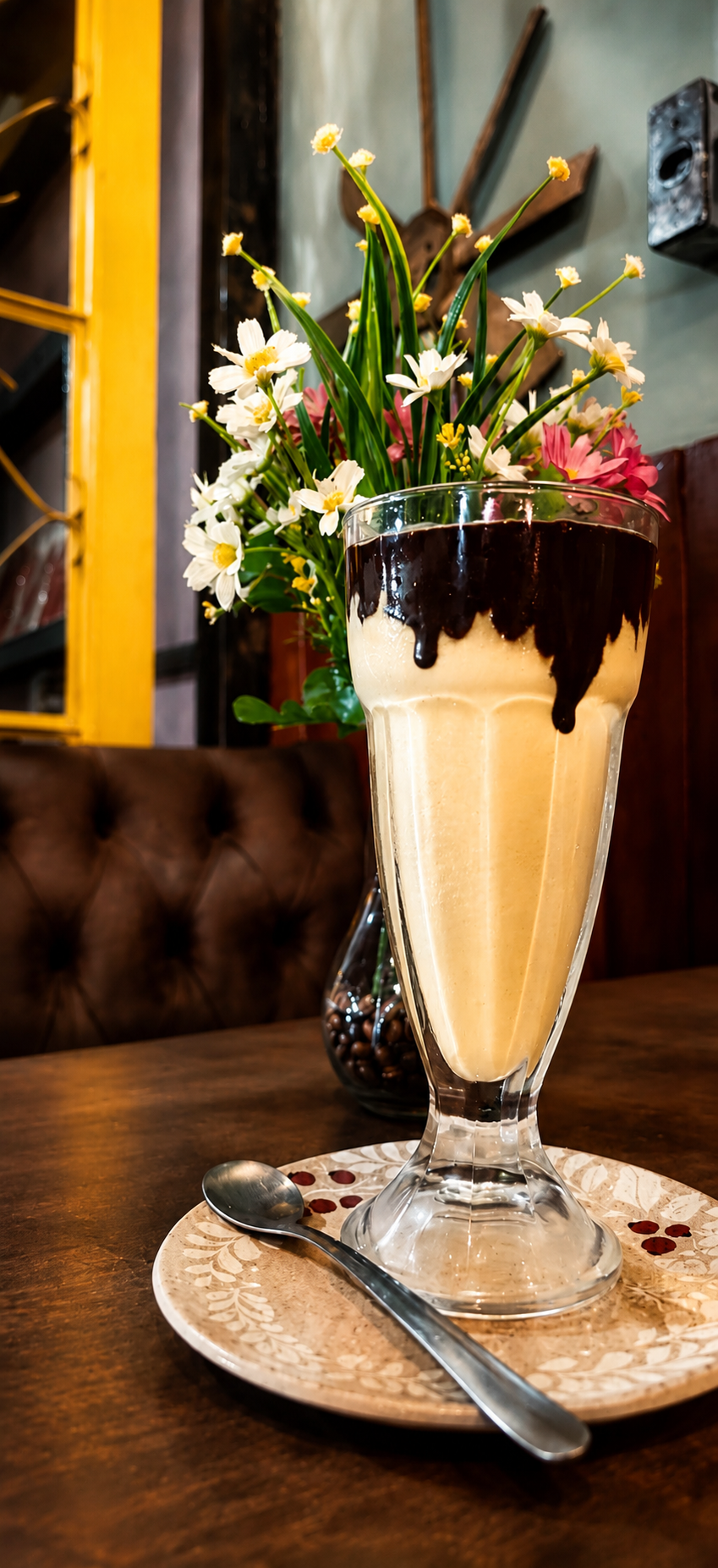 Chocolate Quente com Sorvete de Creme