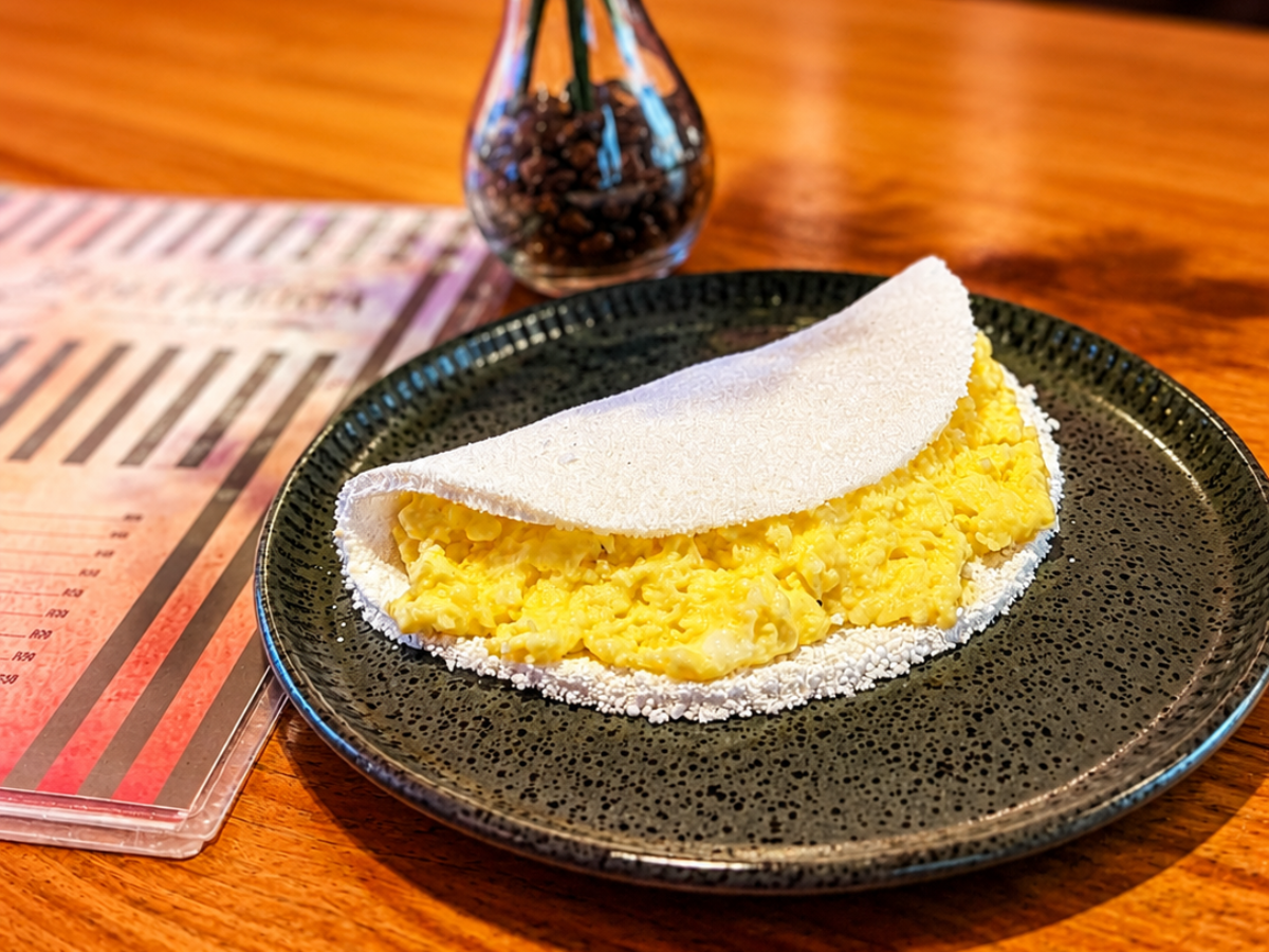 Tapioca de Ovos Mexidos