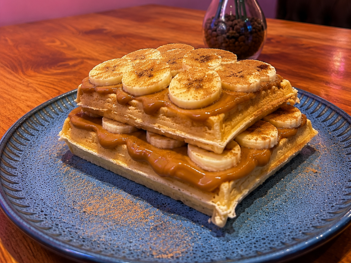 Waffle de Doce de Leite