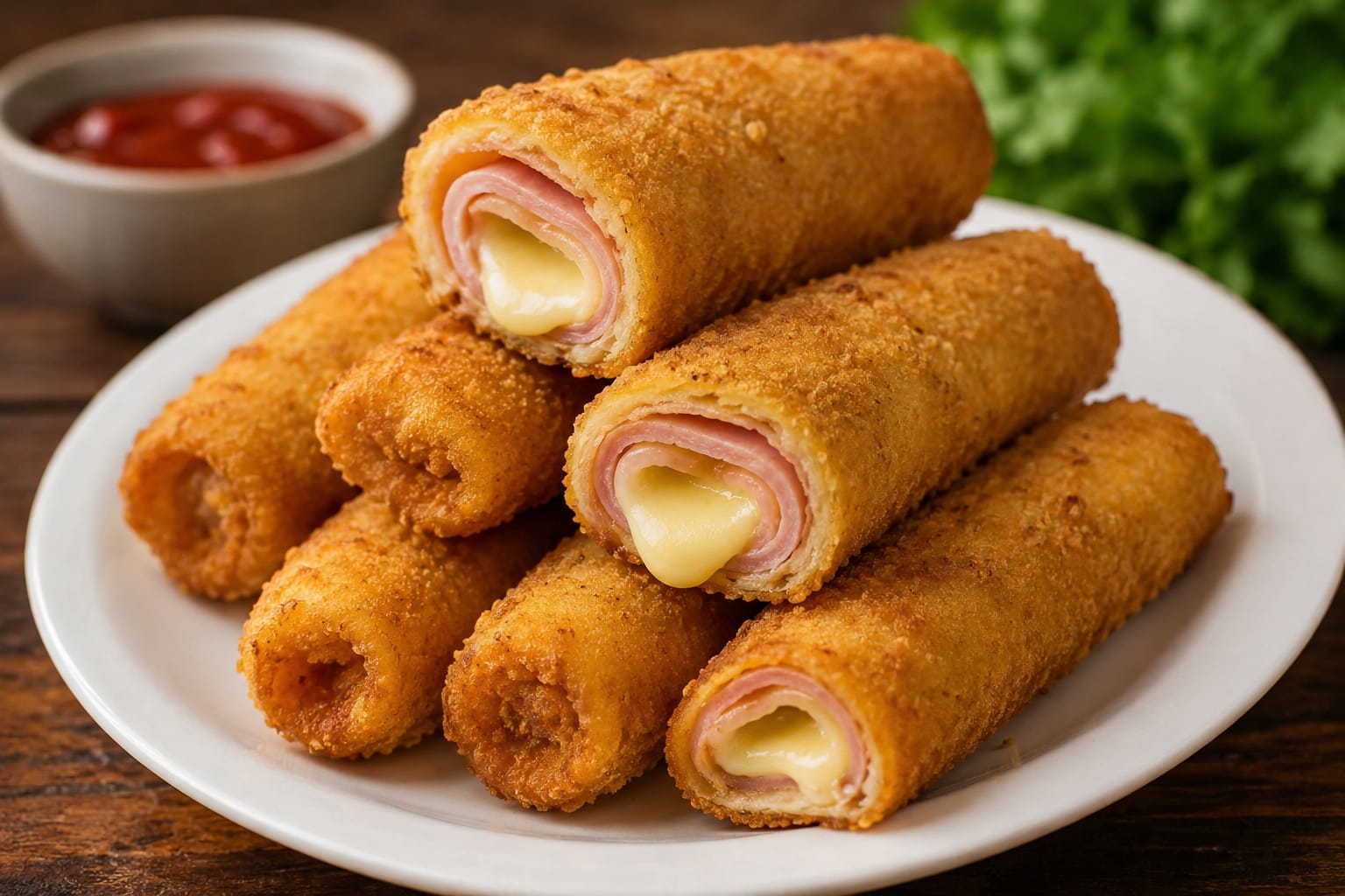 Enroladinho de presunto e queijo (Tamanho Lanchonete)