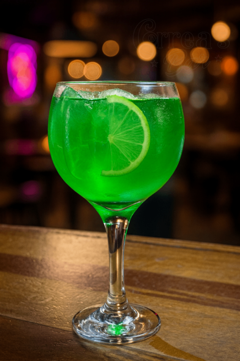 Gin tônica maçã verde